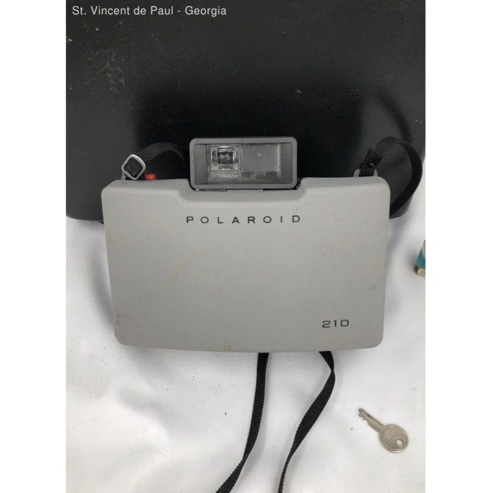 Vintage 1960's Polaroid Automatic 210 Land Camera w/ Flash‎ & Case Untested Read